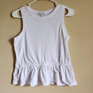 Poof New York White Tank Top Size Small